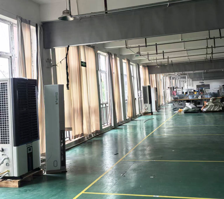 工廠制冷空調(diào)新方案，應用蒸發(fā)冷省電空調(diào)-立式軸流雙風口機組