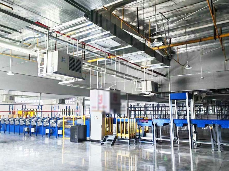 制衣廠制冷降溫，安裝蒸發冷省電空調-臥式軸流空調機組